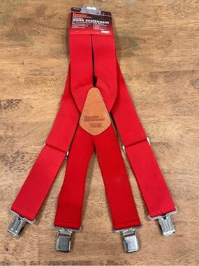 VTG Retro Popular Mechanics RED Work Gear Suspenders Made USA NWT